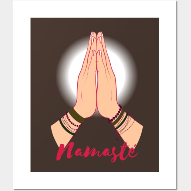 Namaste Hands 2 - On the Back of Wall Art by ShineYourLight